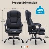 Executive Office Chair Modern with Footrest and Lumbar Support for Home Office 22in Wide Seat - 3irtyhousy - 4 of 4
