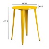 Emma and Oliver Commercial Grade 30" Round Colorful Metal Indoor-Outdoor Bar Height Dining Table - 2 of 2