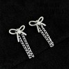 Anna-Kaci 3-Piece Bow and Chain Decorative Clothing Clip Set with Sculpted Metal Ribbon Design for Stylish Detailing 1.5x1.4in - Silver - 4 of 4