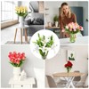 Unique Bargains Home Decor Lily Fake Artificial Flowers in Vase for Centerpiece Table - 4 of 4