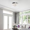 Parrot Uncle 13.8" Modern Silver Crystal Flush Mount Ceiling Light For Entrance Hallways - 3 of 4