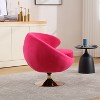 NicBex Velvet Swivel Barrel Accent Chair,Upholstered Swivel Living Room Chairs with Curved Backrest,Cozy Armchair,Accent Chairs for Living Room - 4 of 4