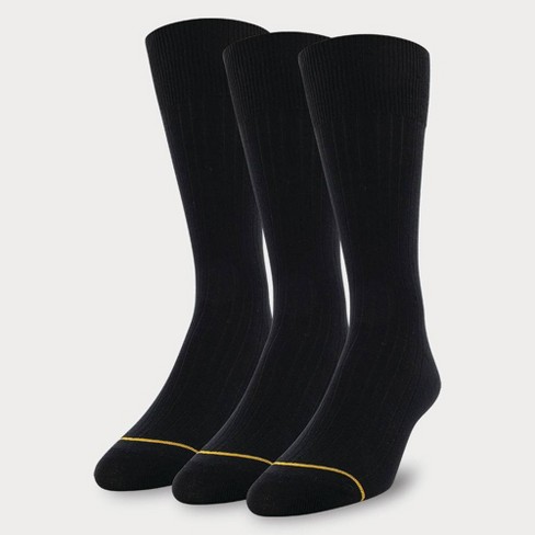 Stripe Athletic Rib Cotton Mid Calf Socks