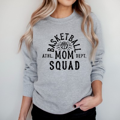 Simply Sage Market Women's Graphic Sweatshirt Basketball Mom Squad