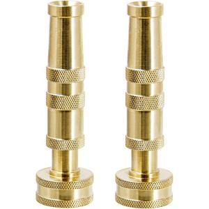 VisioGear Hardware Fasteners, 2PCS Adjustable Twist Hose Nozzle for Watering Gardens, Car Washing, Gold, 1.18“*1.18”*4.02“ - 1 of 4