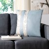 Kinston Metallic Cowhide Pillow - Grey/Silver - 20"X20" - Safavieh - 2 of 3