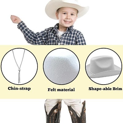 White Kids Cowboy Hats 2-Pack Costume Headwear