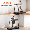 FYC Foldable Treadmill for Senior, 2 in 1 Folding Exercise Treadmill with Long Handrail, 300 lbs Capacity 0.5-6 MPH - 3 of 4