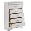 Modern 5 Drawers Chest made with Wood in White - 2 of 4