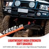 VEVOR Synthetic Soft Shackle, 1/2" x 22" (2 Pack) 44092 lbs (20 Ton) Breaking Strength Recovery Tow Shackles with Extra 2 Sleeves & Storage Bag, Red - 3 of 4