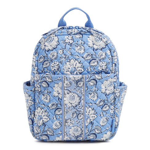 Vera Bradley Women's Cotton Large Travel Duffel Bag Sweet Garden Blue :  Target