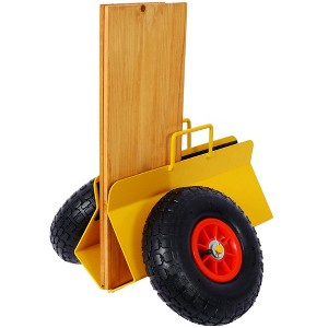 NAYSAYE Panel Dolly 600lbs Capacity Heavy Duty Cart with Handle and Pneumatic Wheels for Drywall and Material Handling, Yellow, 15.3"*14.1"*18.2" - 1 of 4