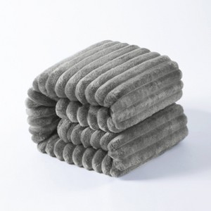 Flannel Fuzzy Toddler Blanket, Fluffy Warm and Lightweight Baby Plush Blanket - NTBAY - 1 of 4