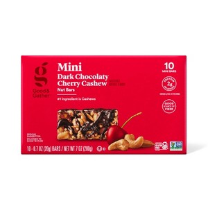 Mini Dark Chocolaty Cherry Cashew with Other Natural Flavors Nut Bars - 7oz/10ct - Good & Gather™ - 1 of 4