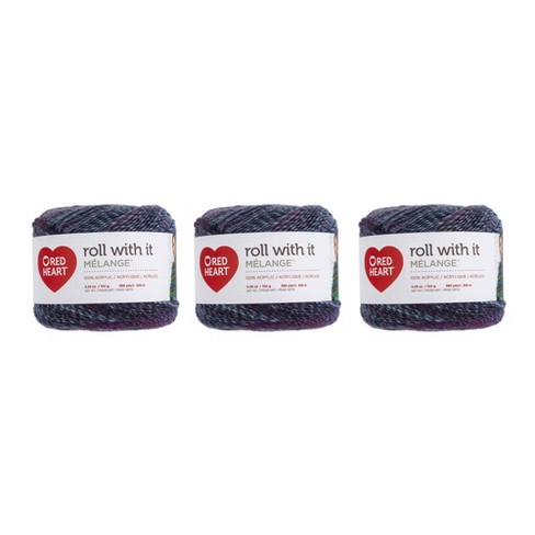 Red Heart Roll With It Melange Autograph Yarn - 3 Pack Of 150g/5.3oz -  Acrylic - 4 Medium (worsted) - 389 Yards - Knitting/crochet : Target