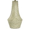 Morgana Modern Table Lamp with Diamond Design Gray - StyleCraft: Polyresin & Metal, Linen Shade, UL Listed, 31" Tall - 3 of 4