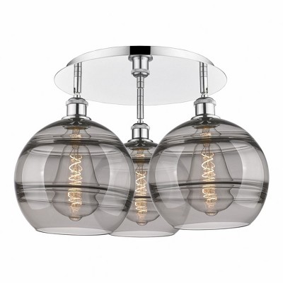 Rochester - 3 Light Flush Mount In Industrial Style-12.63 Inches Tall and 21.75 Inches Wide