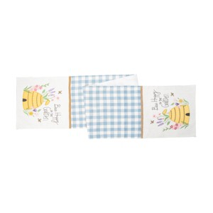 C&F Home 13" x 72" Bee Happy In Blue Embroidered Table Runner - 1 of 4
