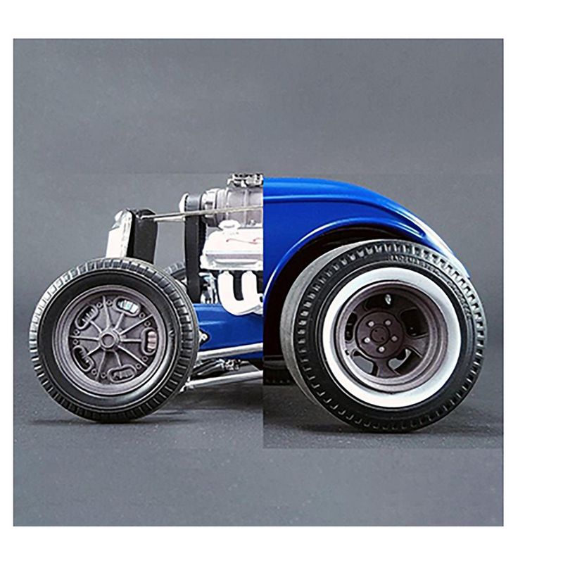 Drag Wheels and Tires Set of 4 Magnesium Finish from 1934 Altered Drag Coupe 1/18 by GMP, 2 of 4