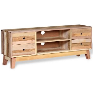vidaXL Antique-Style TV Stand - Versatile and Durable Solid Reclaimed Wood TV Cabinet - Handmade with Space-Saving Design - 47.2" x 11.8" x 17.7" - 1 of 4