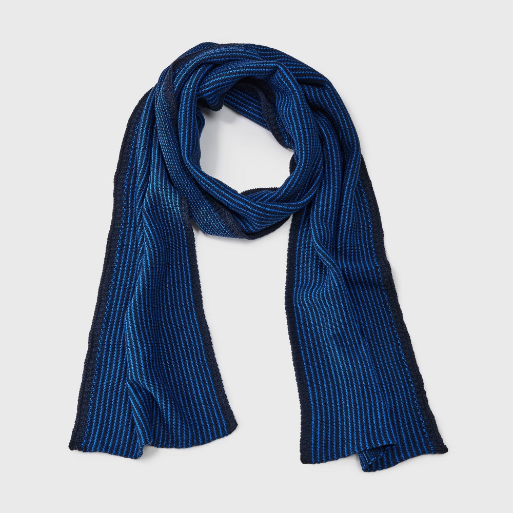 Men's Striped Scarf - Goodfellow & Co™ Navy One Size Fits Most