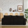 Oversize 82" Corduroy Upholstery Sectional Sofa Bed with 2 Pillows and 2 Movable Ottoman - 4 of 4