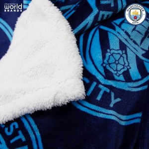 Manchester City FC Character World Official Soccer Crest Design Throw Blanket (60 x 70 Inches) - 1 of 4