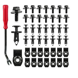 Itopfox 45PCS Universal Engine Under Cover Splash Shield Guard Body Bolts Bumper Fender Liner Push Retainer Fastener Rivet Clips for Most Vehicles - 1 of 4
