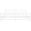 vidaXL White King Bed Frame with Headboard/Footboard - Steel Metal Bedroom Furniture, 76"x79.9" Mattress Support - 4 of 4