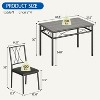 Dining Table Set, Space Saving Kitchen Table and Upholstered Chairs with Metal Legs, Compact Table for Apartment or Small Kitchen - 2 of 4