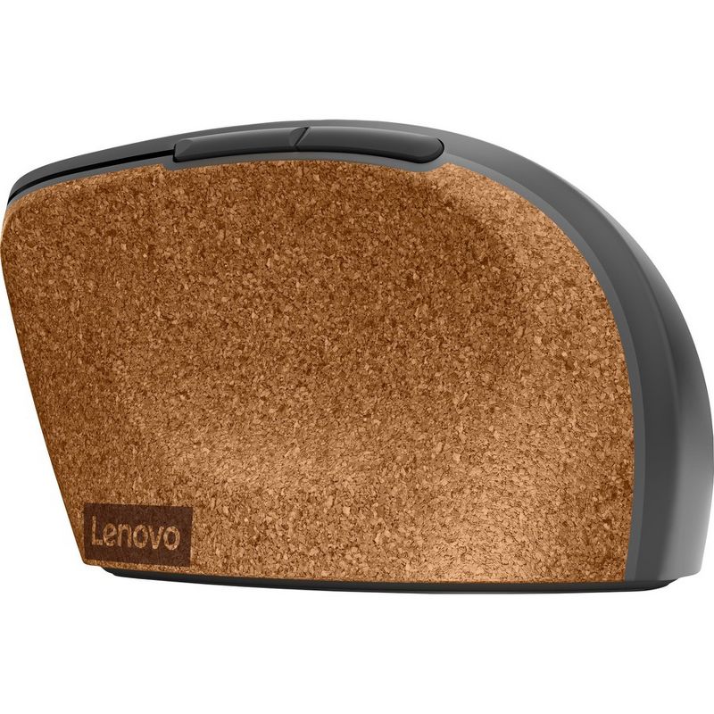 Lenovo Go Wireless Vertical Mouse - Optical - Wireless - 2.40 GHz - Storm Gray - USB Type A - 2400 dpi - Scroll Wheel - 6 Button(s), 5 of 6