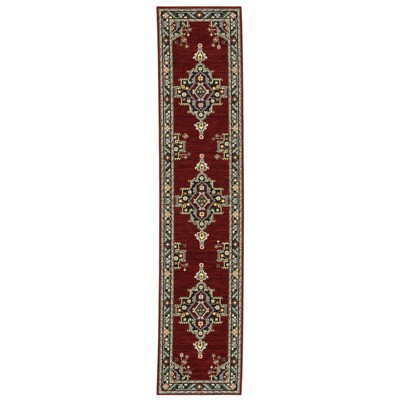 Oriental Weavers Lilihan 092R6 Red/ Black Indoor Area Rug - 2'6" x 12'