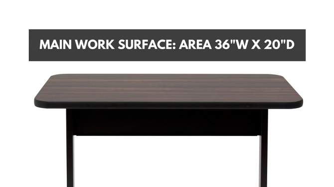 36&#34; Canvas &#38; Color Adjustable All Purpose Table Black/Walnut - Calico Designs, 2 of 6, play video