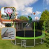 Whisen 14FT Recreational Trampoline with Safety Enclosure for Outdoor/Indoor Sports, 5 W-Legs - 2 of 4