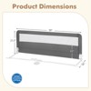 Infans 59" Breathable Baby Children Toddlers Bed Rail Guard Safety Swing Down Gray - 2 of 4