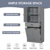 Okak Bathroom Storage Cabinet, Versatile Storage Cabinet with Adjustable Shelves for Bathroom, Living Room - 4 of 4