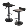3pc Obsidian Bar Height Dining Set with Air Lift Adjustable Stools Wood/Black - Winsome - image 4 of 4
