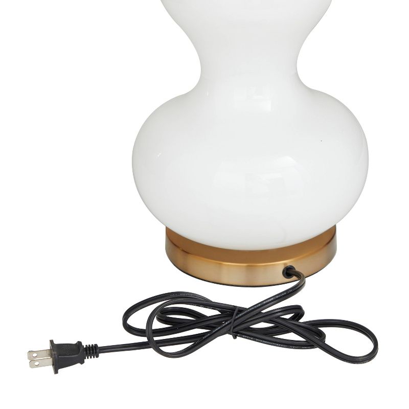 29&#34; x 15&#34; Modern Glass Table Lamp White - Olivia &#38; May, 6 of 9