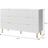 Modern 6 Drawer Dresser for Bedroom with Gold Handle and Large Drawer - 2 of 4