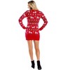 Tipsy Elves Women's Red Reindeer Sweater Dress - Fair Isle Holiday Sweater - 2 of 4