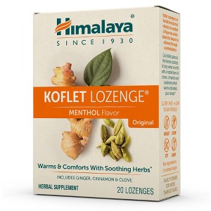 Himalaya Koflet Lozenges, Original Menthol Flavor, Natural Herbal Cough Drop 130 mg, 20 Lozenges - 1 of 4