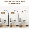 Gulches Arc Floor Lamp with Remote Control, Dimmable LED Floor Lamp with 3 Color Temperature, Standing Tall Pole Lamp for Living Room Bedroom,Gold - 3 of 4