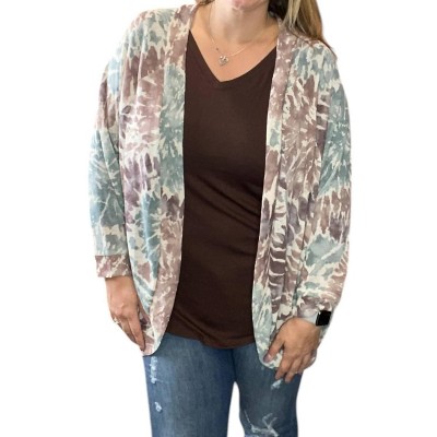 Women's Tie Dye Dolman Cardigan - honeyme