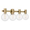Savoy House Wright 4 - Light Vanity in  Warm Brass - 4 of 4