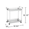 Studio 55D Rossi 32 3/4" Wide Clear Acrylic and Chrome Rolling Serving Bar Cart - 4 of 4
