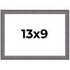 PosterPalooza | Photo Size Textured Grey Picture Frame - UV Acrylic, Foam Board Backing, Hanging Hardware - 2 of 4