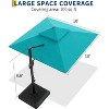 GustoWave 10' x 10' Patio Umbrella with LED Lights and Base for Garden - 4 of 4