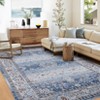 Washable Floral Living Room Bedroom Rugs, Distressed Print Vintage Floor Carpet for Dining Room, Non Slip Soft Indoor Floor Rugs - 4 of 4