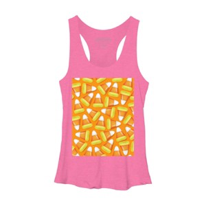 Women's Design By Humans Halloween Candy Corn By NewburyBoutique Racerback Tank Top - 1 of 3