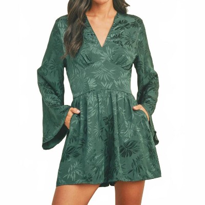 Women's Tropical Jacquard Duster Romper - DRESS FORUM